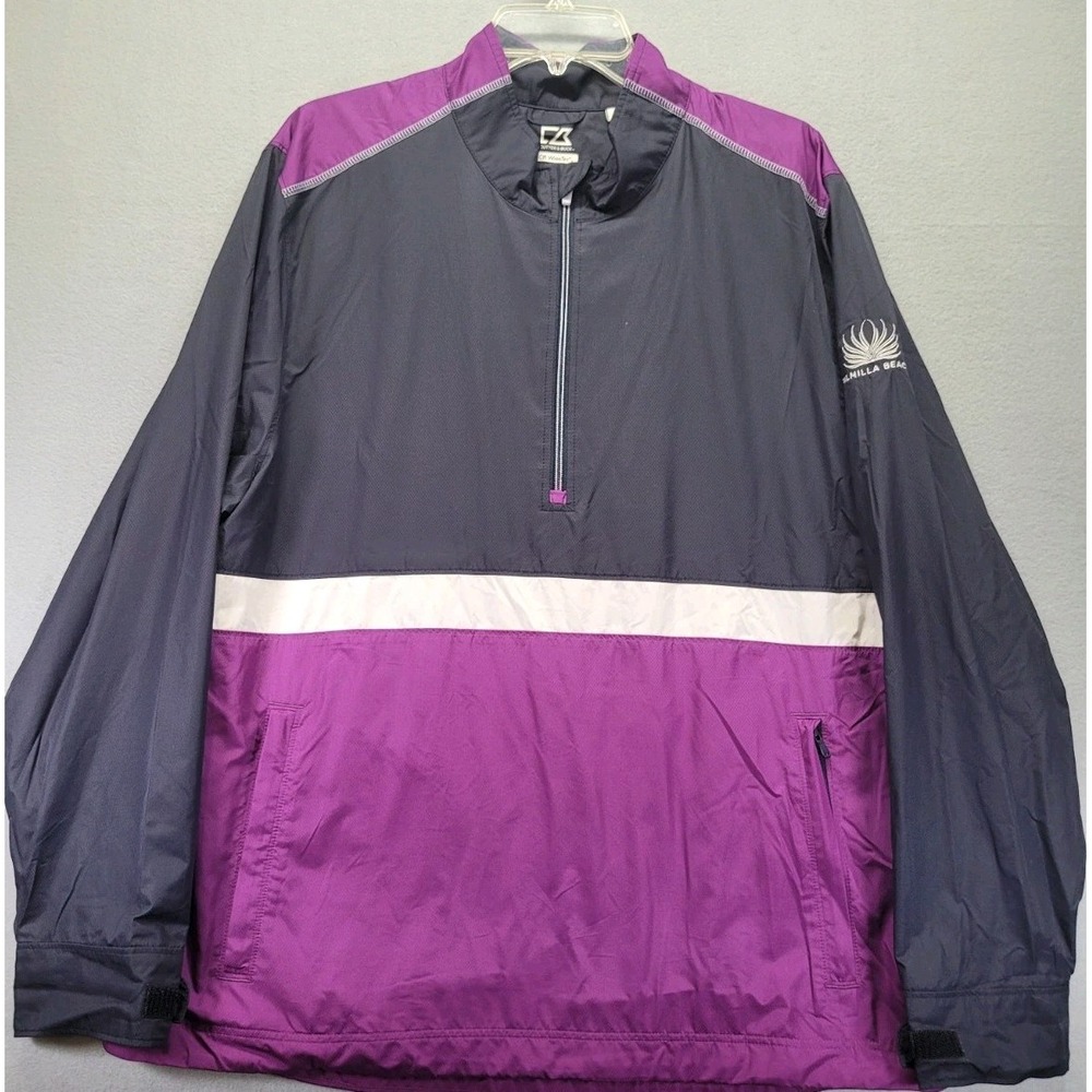Cutter Buck Jacket Mens Large CB WindTec Golf Quarter Zip Pullover Windbreaker